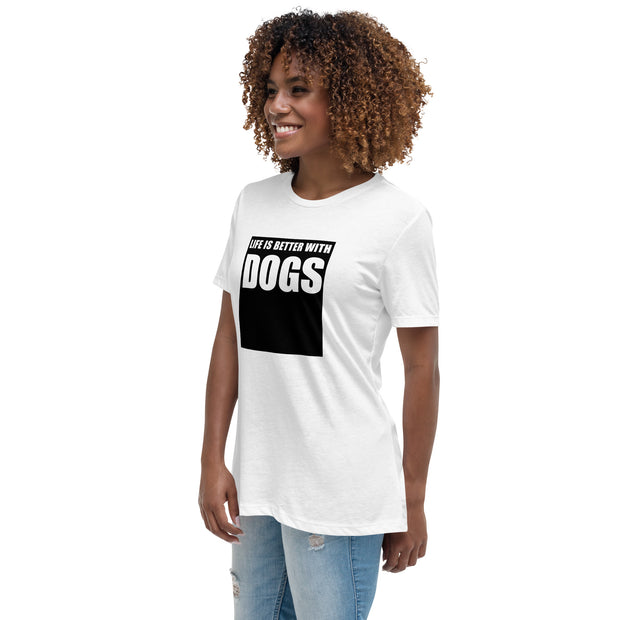 The Live is beter with dogs Camiseta suelta mujer